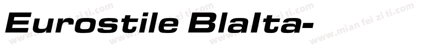 Eurostile BlaIta字体转换
